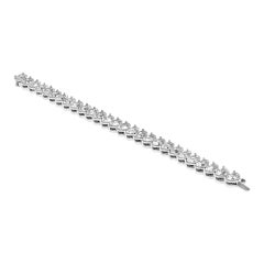 Tennis Bracelet with GIA Certified Heart Shape Diamonds