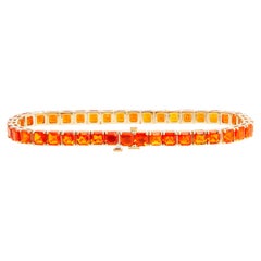 Tennis Bracelet with Mexican Fire Opals
