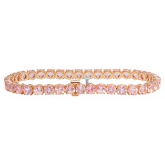 Pulsera de Tenis con Morganitas Redondas