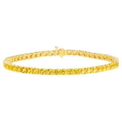 Tennis Bracelet with Yellow Sapphires