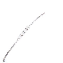 Used Tennis/Chain Bracelet Set with 4 Round Brilliant Cut Diamonds in 18ct White Gold