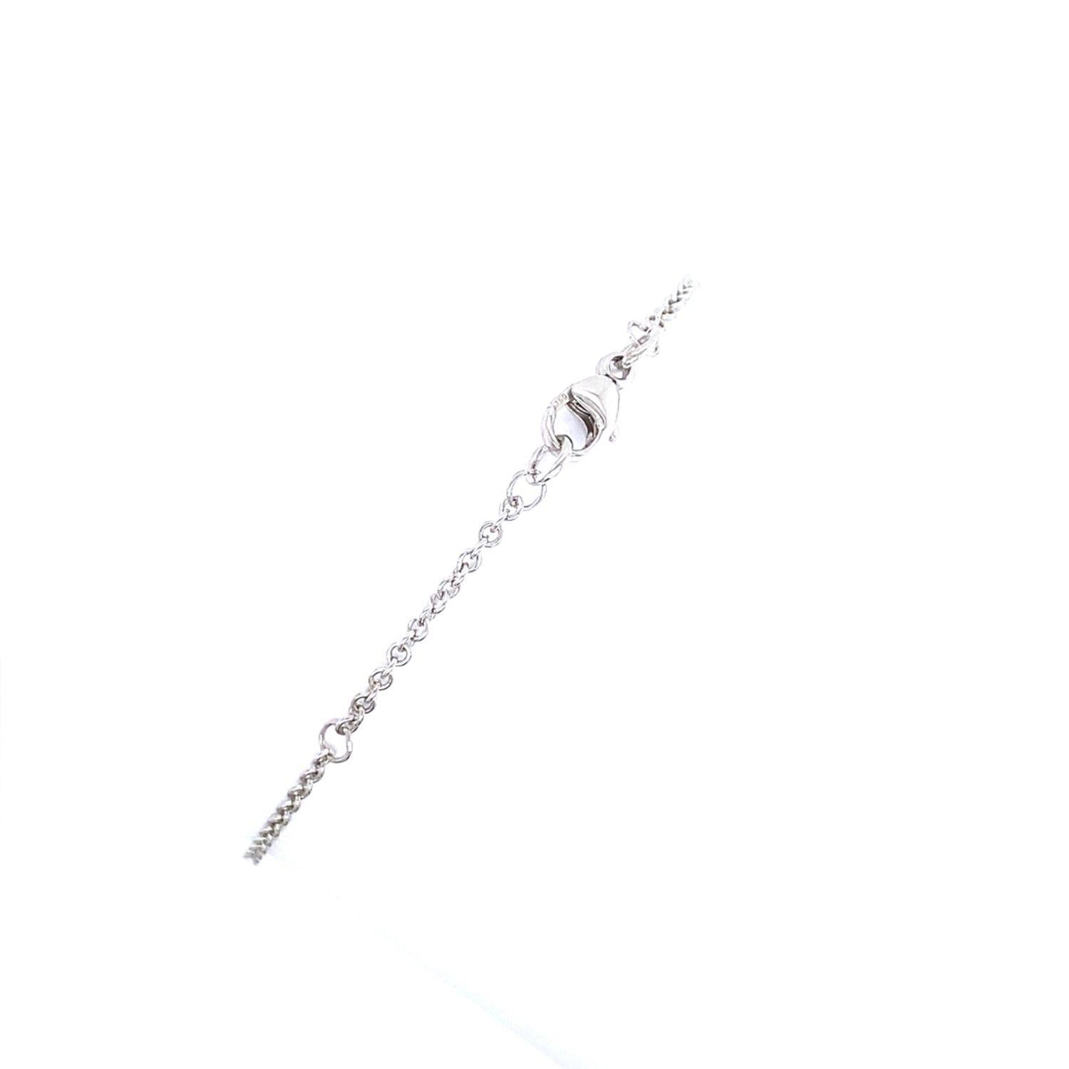 18ct White Gold Tennis/Chain Bracelet, Set With 5 Round Brilliant Cut Diamonds

Additional Information:
Total Diamond Weight: 0.55ct
Diamond Colour: G/H
Diamond Clarity: SI1
Total Weight: 2.8g
Diamond Head Size: L 17.8 mm x W 3.3mm
SMS4935