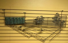 Tennis Court Mixed Metal Wall Sculpture by Curtis Jere