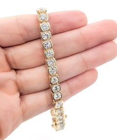 Bracelet de tennis en or jaune 14k