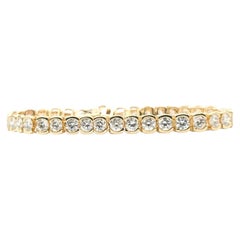 Bracelet de tennis en or jaune 14k