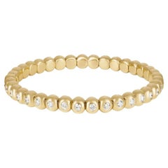Tennis Diamond bracelet STRETCHY fits all sizes 18KT gold