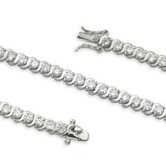 Tennis-Diamantarmband, 5,15 Karat, Farbe D–E, Reinheit VS1–VS2, natürliche Echte Diamanten, 14-karätiges Gold