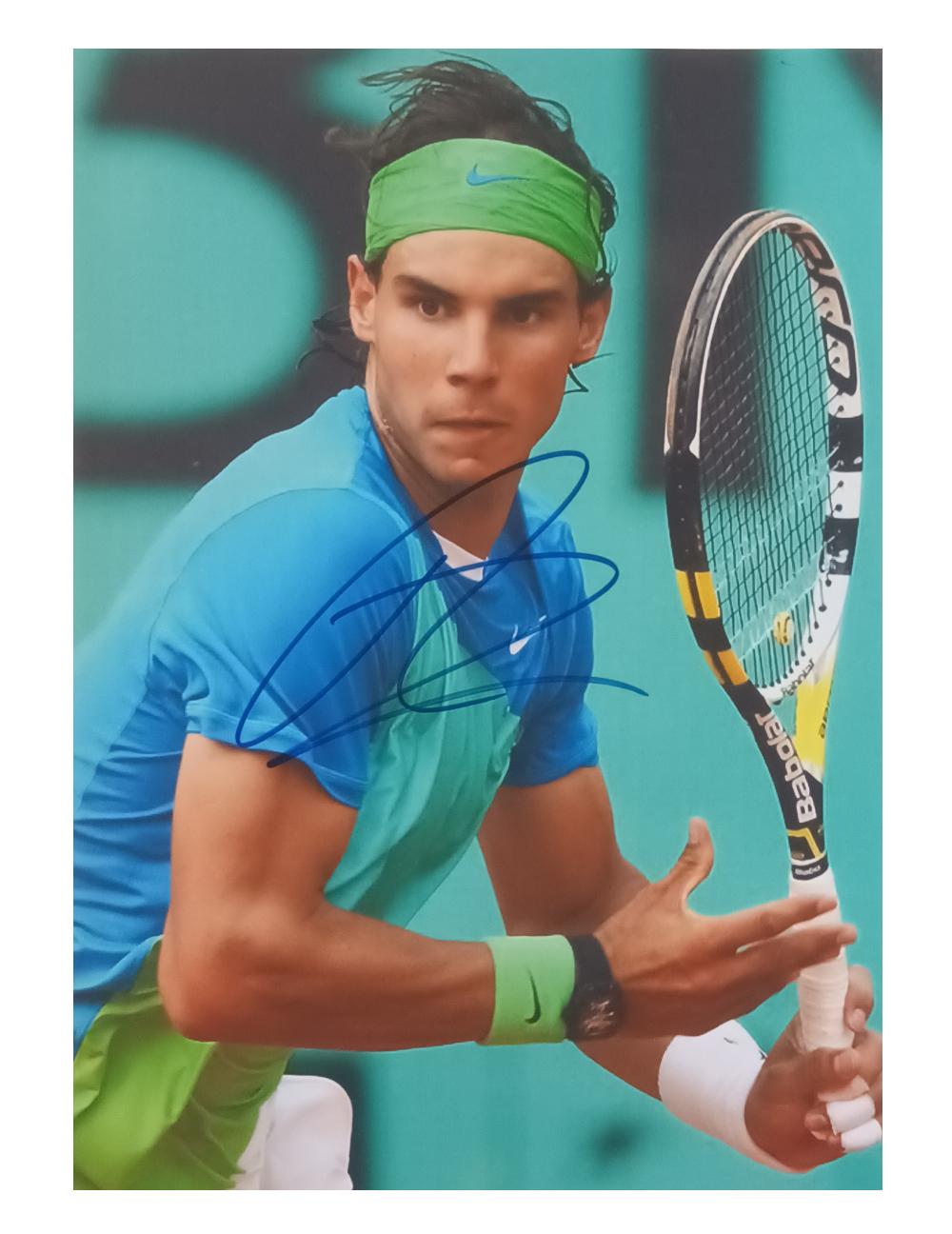 A collection of photographs signed by tennis stars Rafael Nadal, Andy Murray and Roger Federer
A great collection featuring three Grand Slam tournament winners
A collection of three glossy colour photographs signed by Rafael Nadal, Andy Murray and