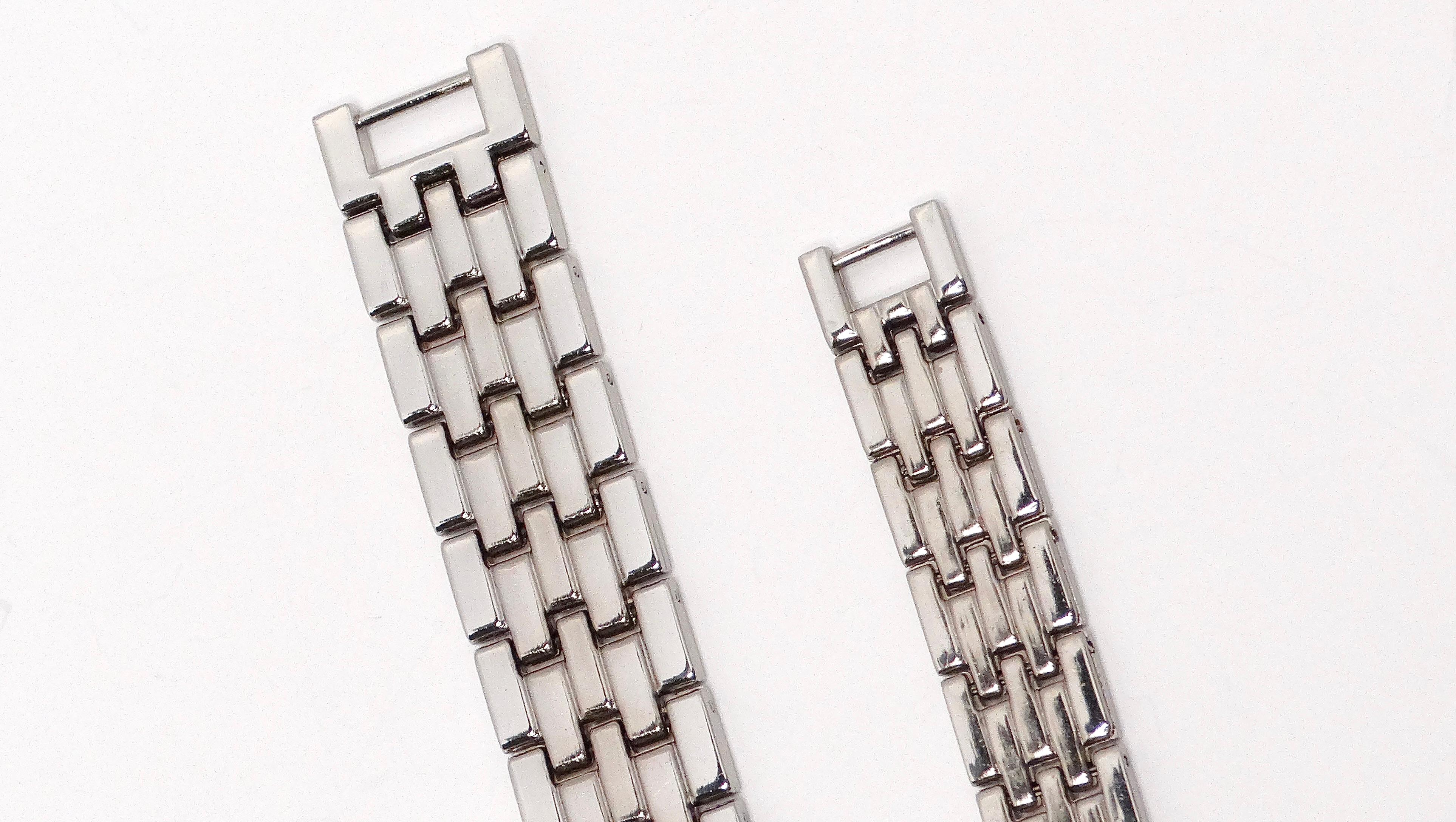 Juego de reloj de pulsera Tennis His & Her Cuarzo de Ginebra Bicolor chapado en oro y plata en venta 6