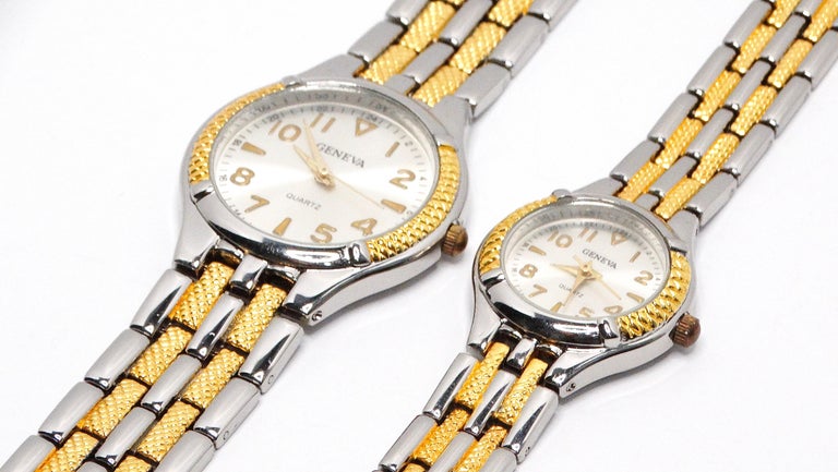 Set of 2 Gold Stainless Steel Unisex Quartz Watch Set Skyline Watch Set - Pick Any Two | Timepieces International main image 4