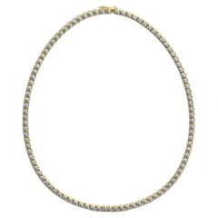 Tennis Necklace, 18K Gold, 26.67ct