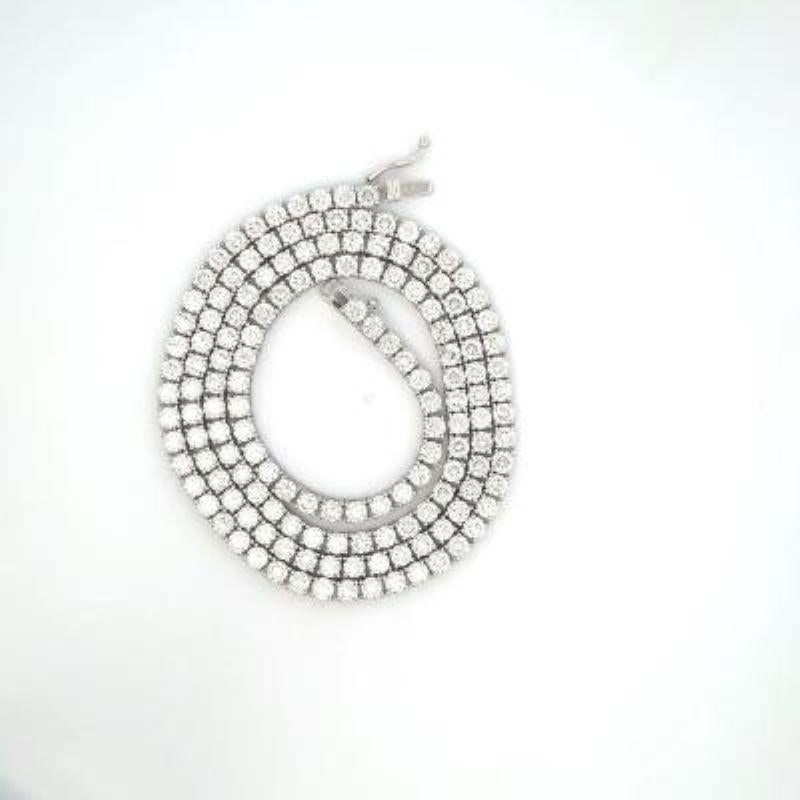 Modern 27 carat Tennis Necklace  For Sale