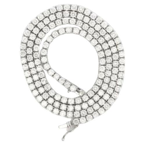 27 carat Tennis Necklace  For Sale