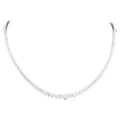 Tennis Necklace with Round Diamonds 11.31 Carat