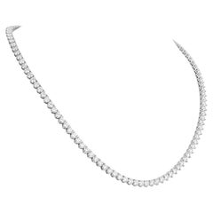 Tennis Necklace with Round Diamonds 22.31ct