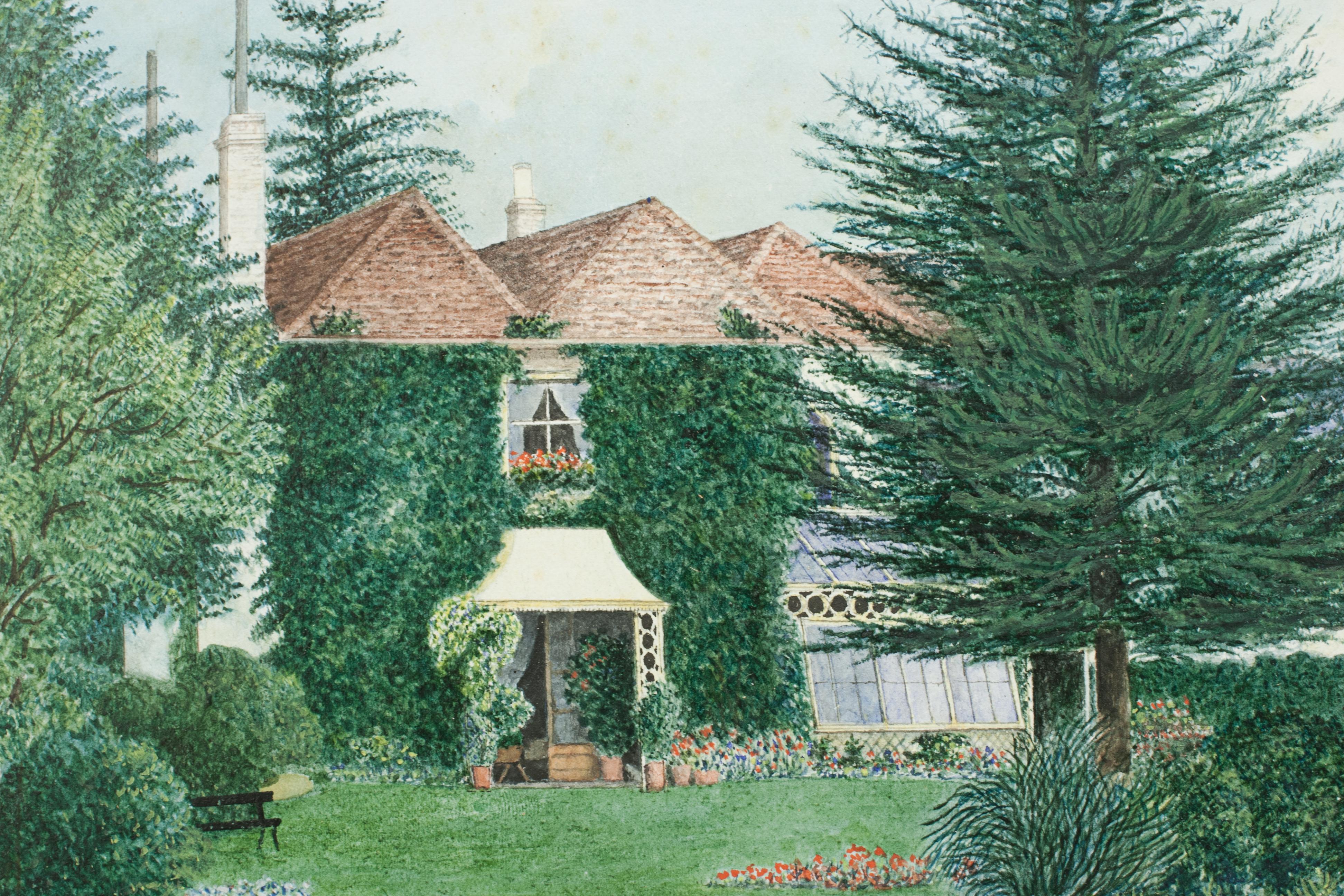 Tennis Painting, Country House with Tennis Court 4