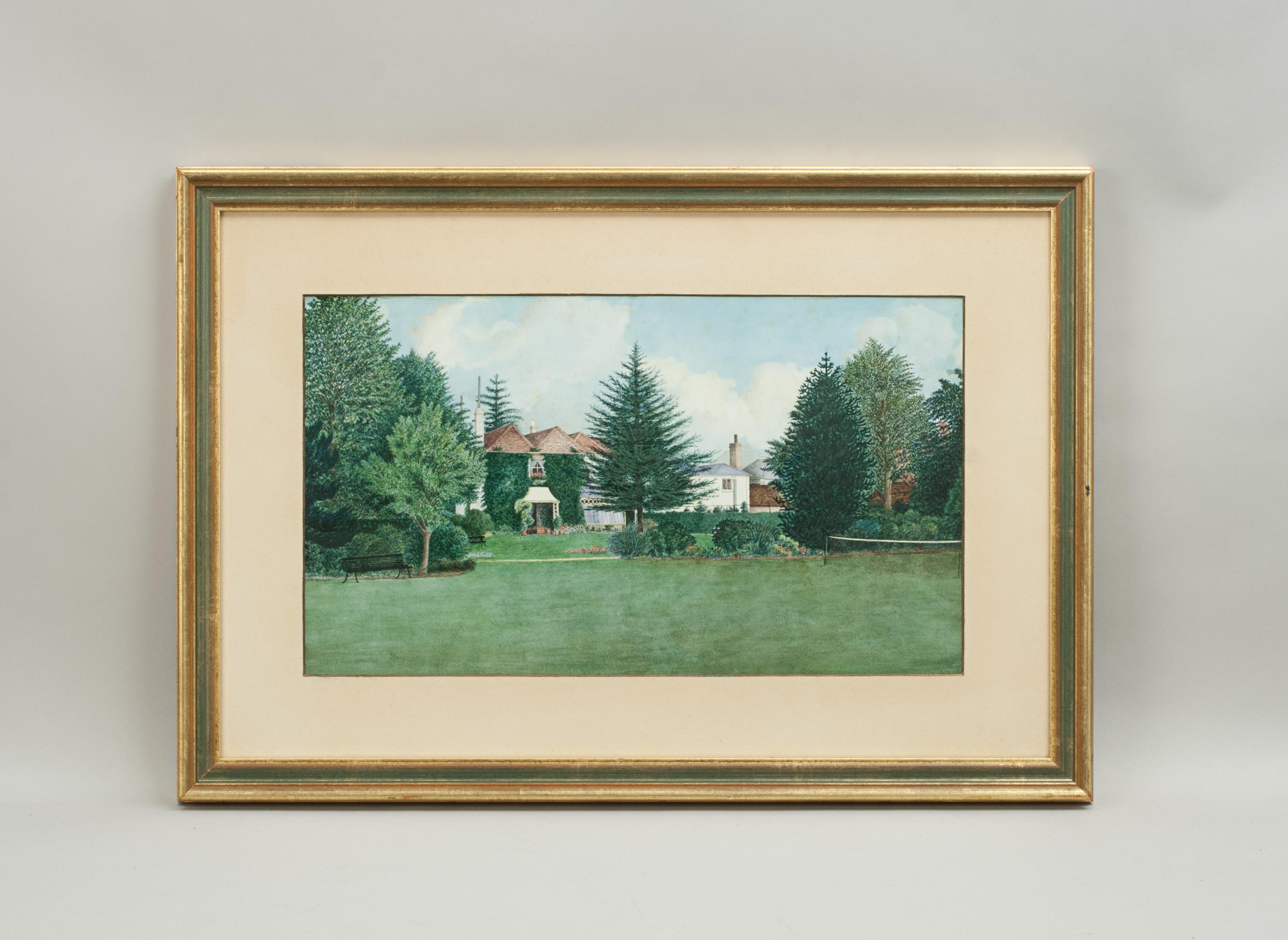 Tennis Painting, Country House with Tennis Court 11