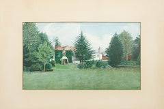 Tennis Painting, Country House with Tennis Court