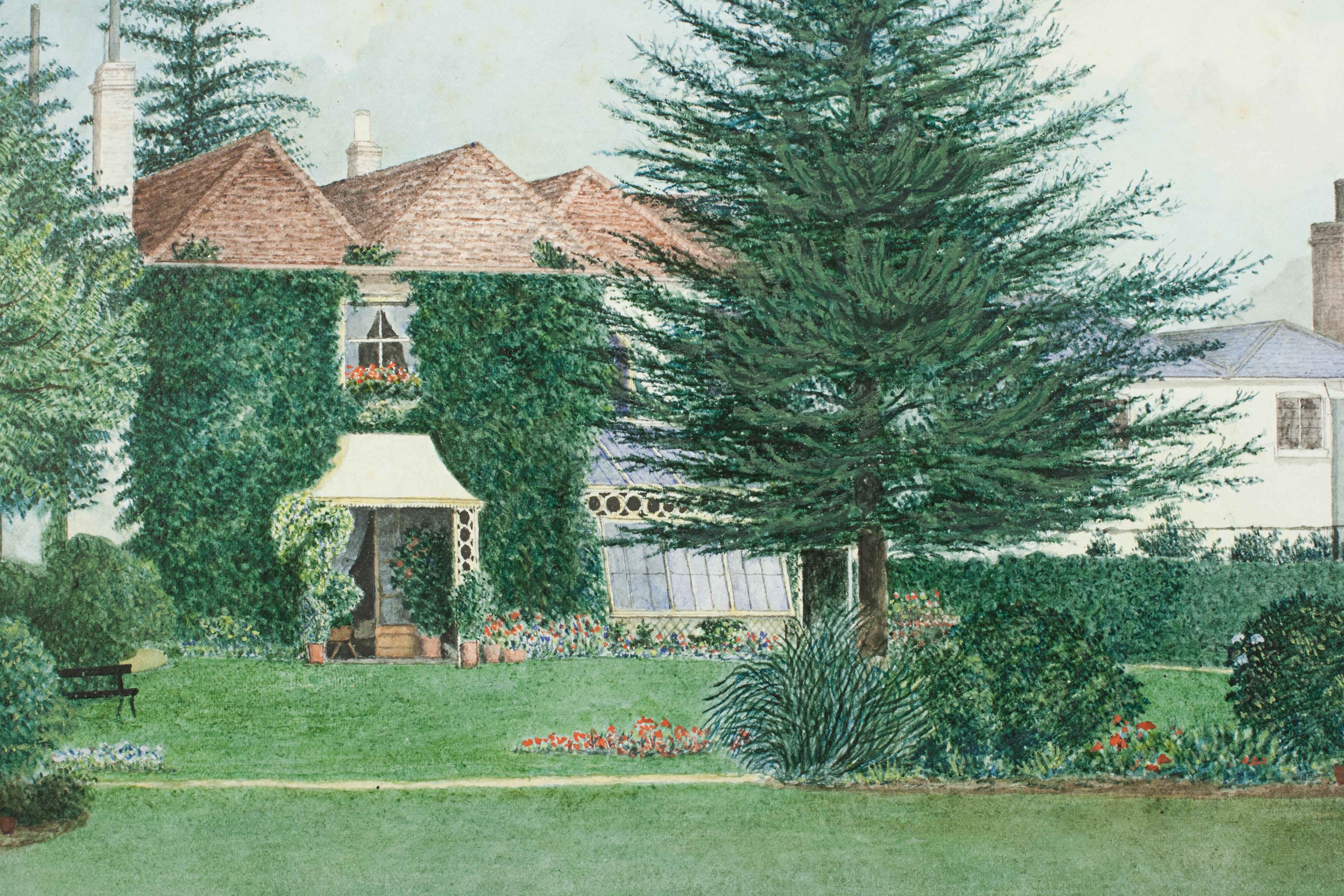 Tennis Painting, Country House with Tennis Court 2