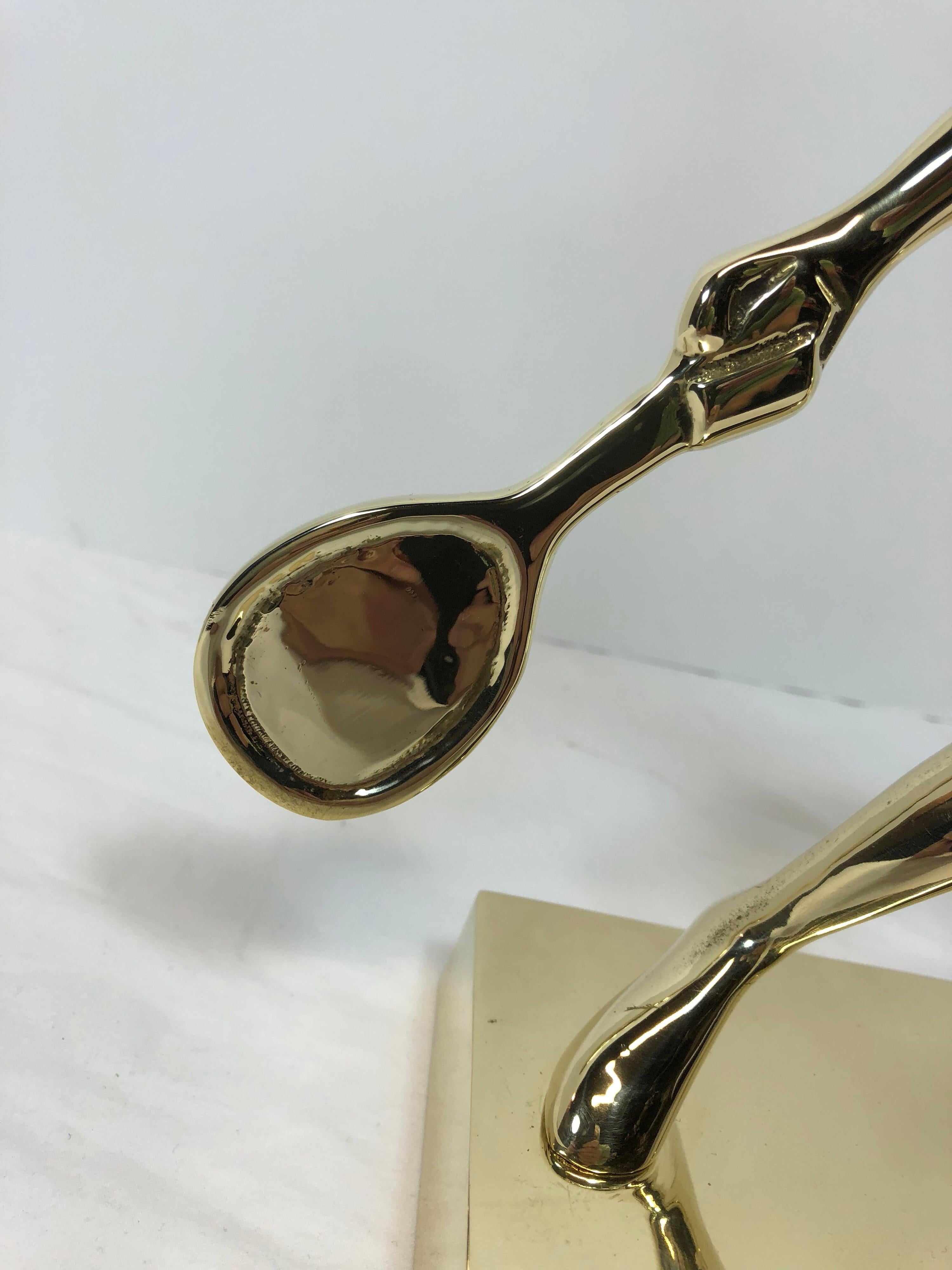  Tennis Player Statue in Polished Solid Brass In Excellent Condition In New York, NY