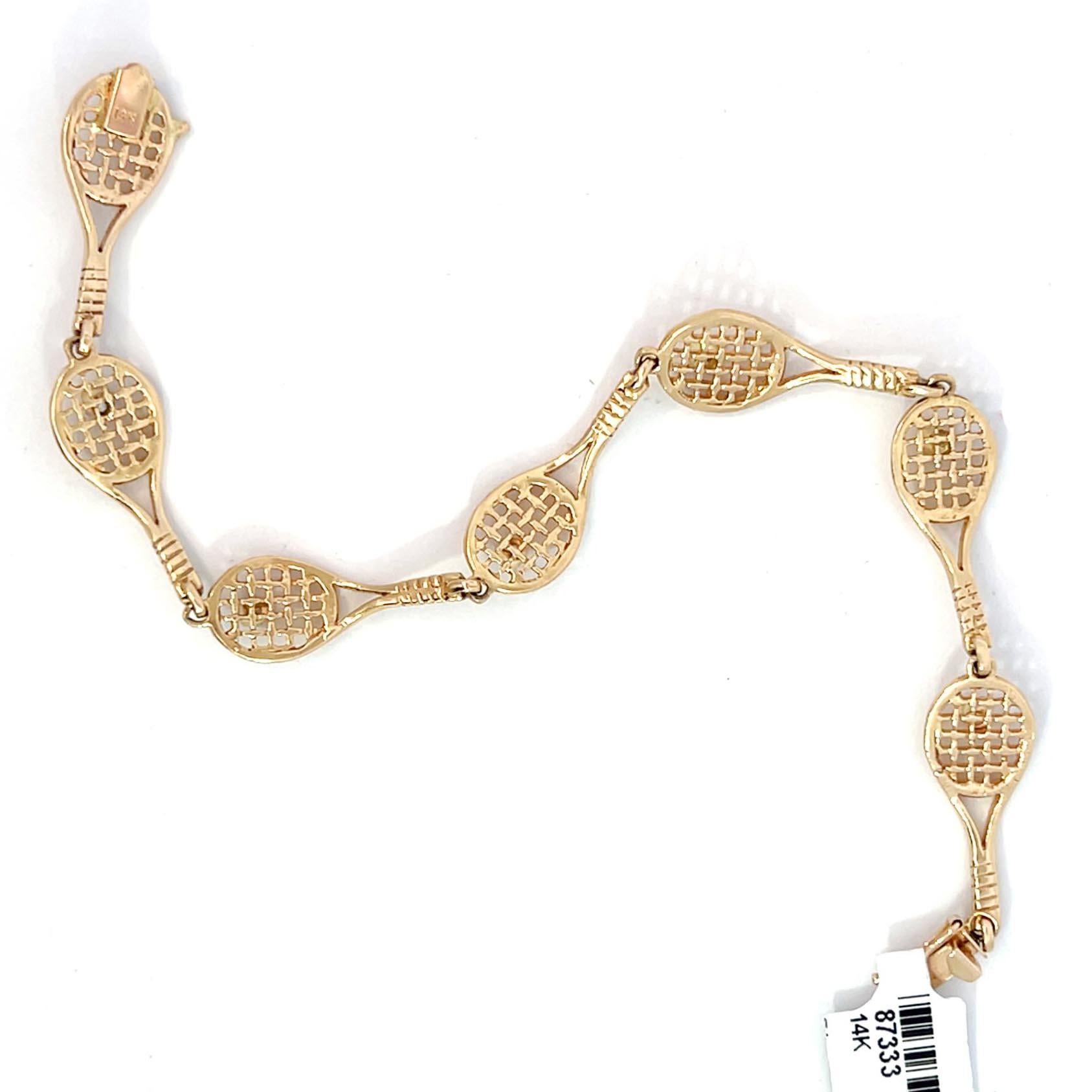 Round Cut Tennis Racket Diamond Bracelet