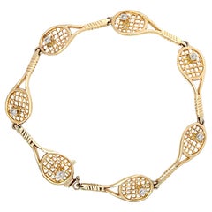 Tennis Racket Diamond Bracelet