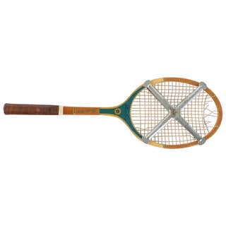 Antique Lopsided Henry Malings Tennis Racket, 19th Century at 1stDibs