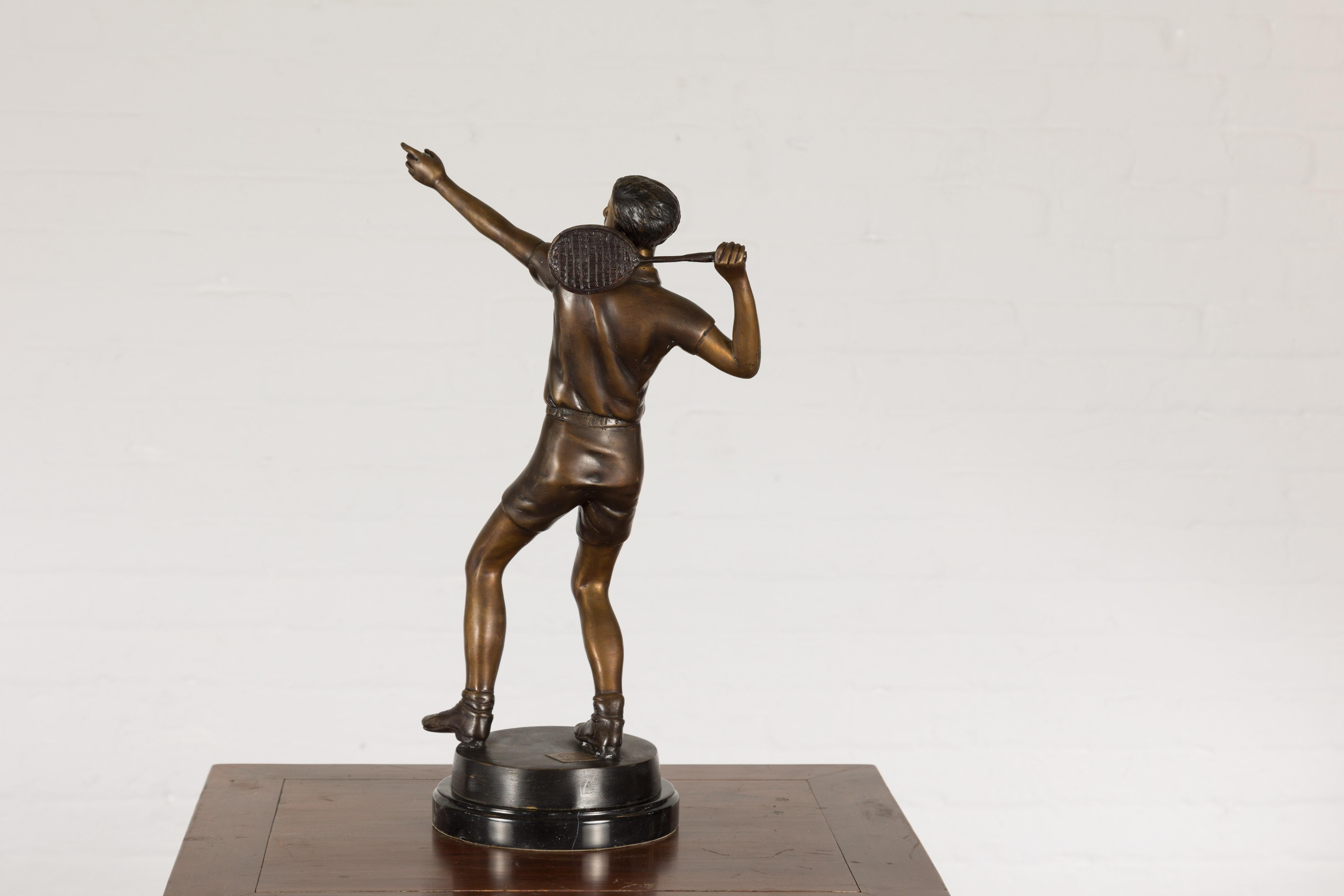Sculpture de plateau de table de tennis bronze en vente 10