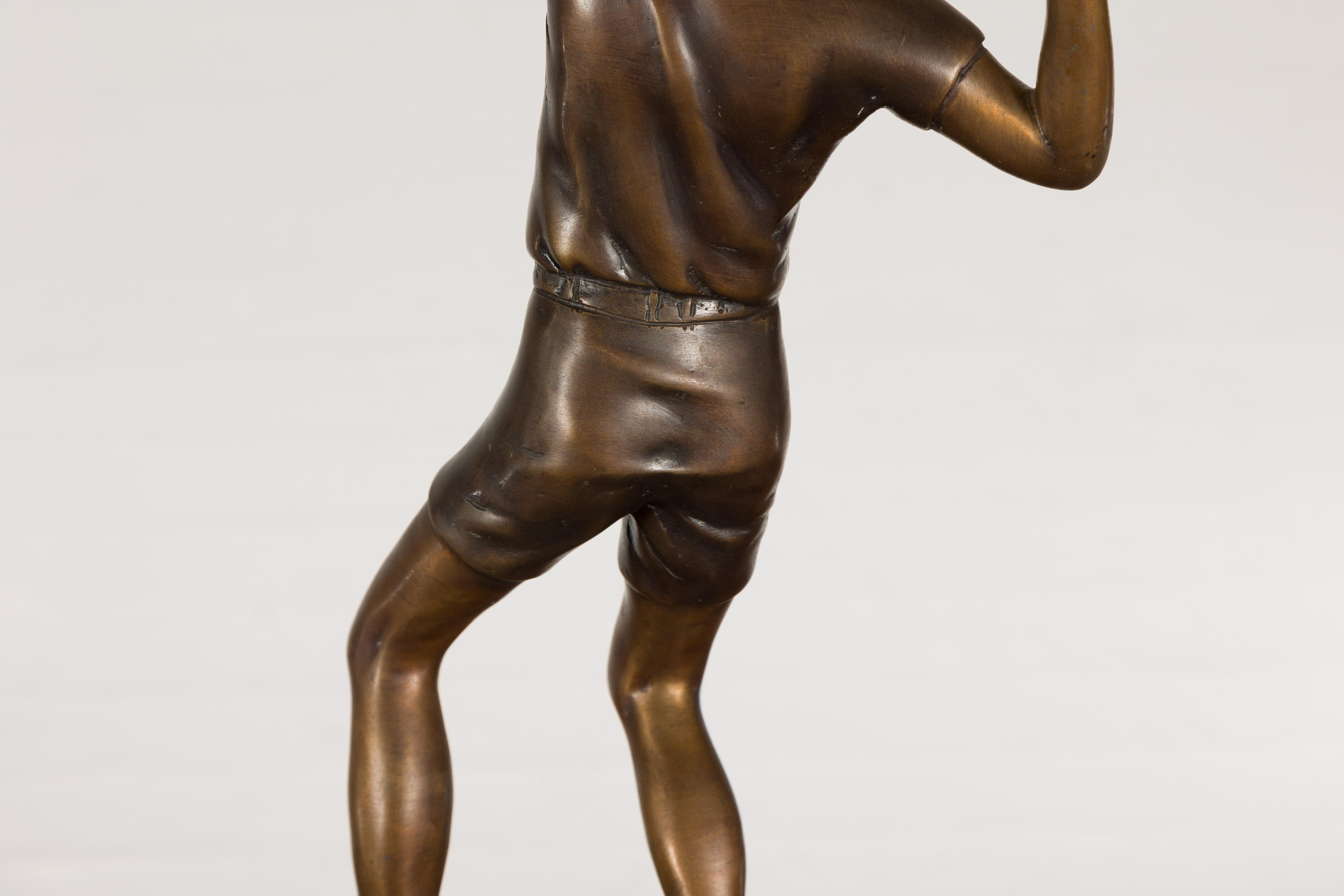 Bronze Tabletop Tennis Sculpture For Sale 12