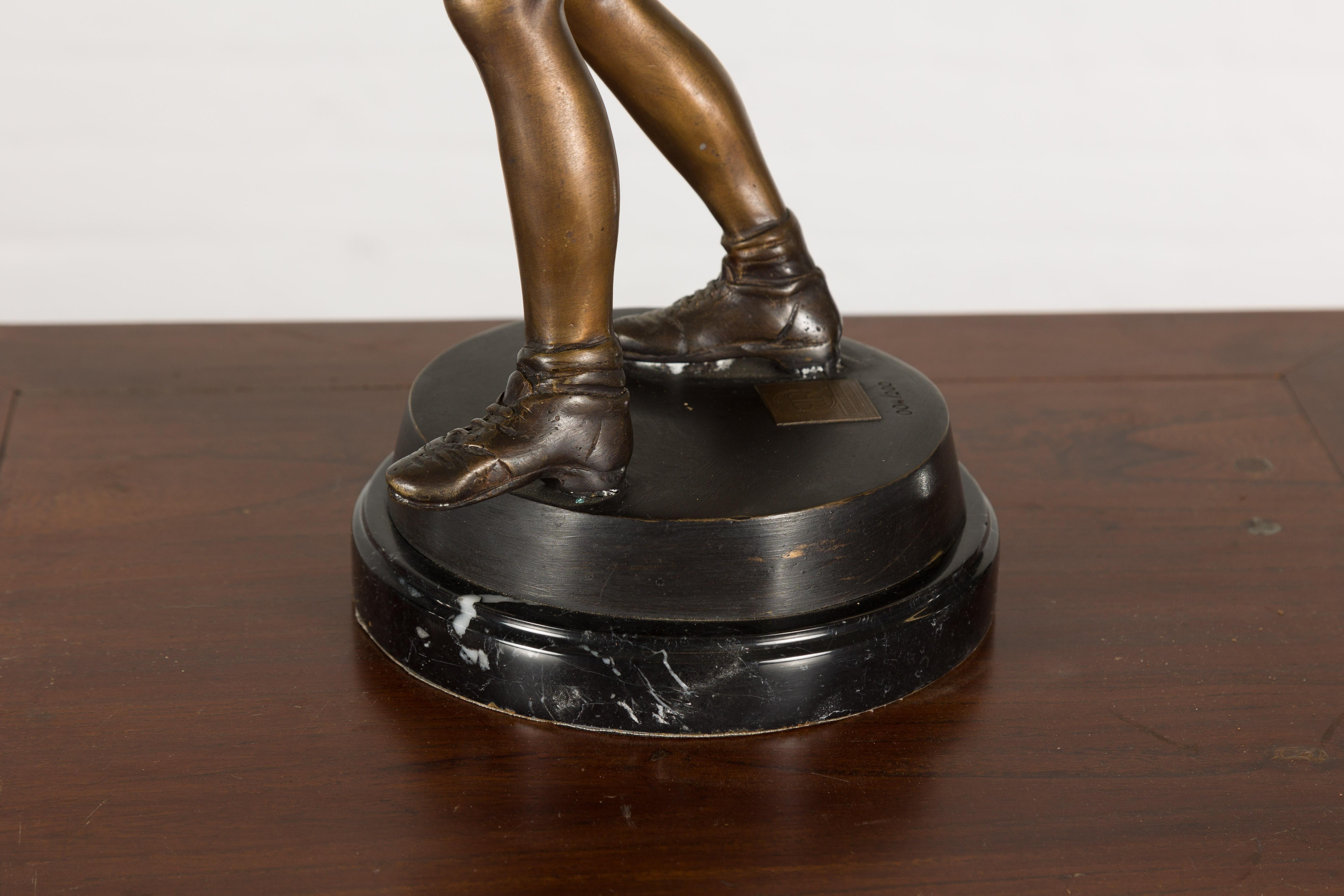 Sculpture de plateau de table de tennis bronze en vente 13