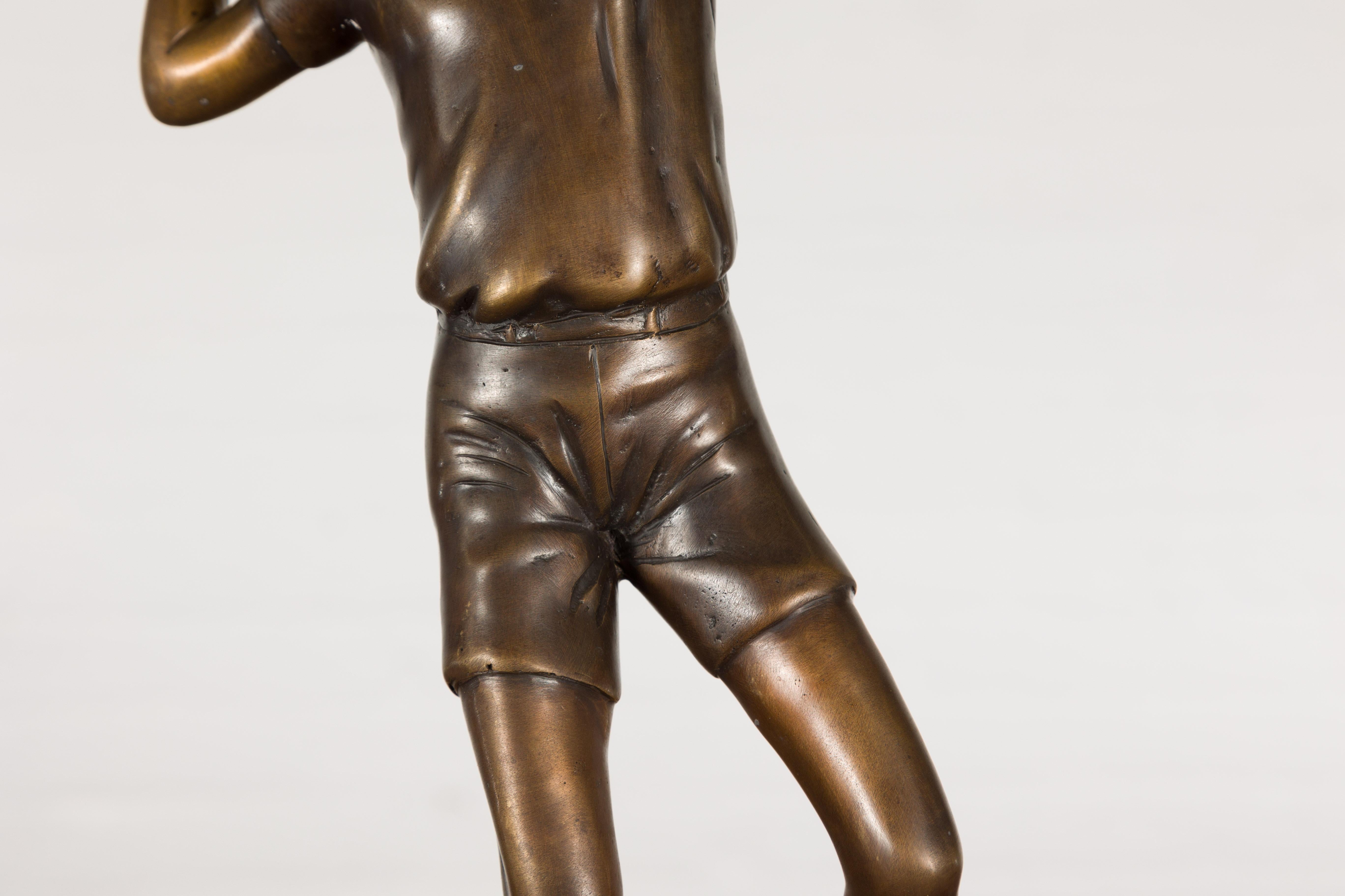 Sculpture de plateau de table de tennis bronze en vente 2