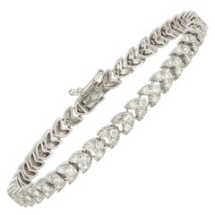Tennis Style White Gold 18K Bracelet Diamond for Her