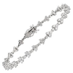Tennis White Gold 18K Bracelet Diamond for Her