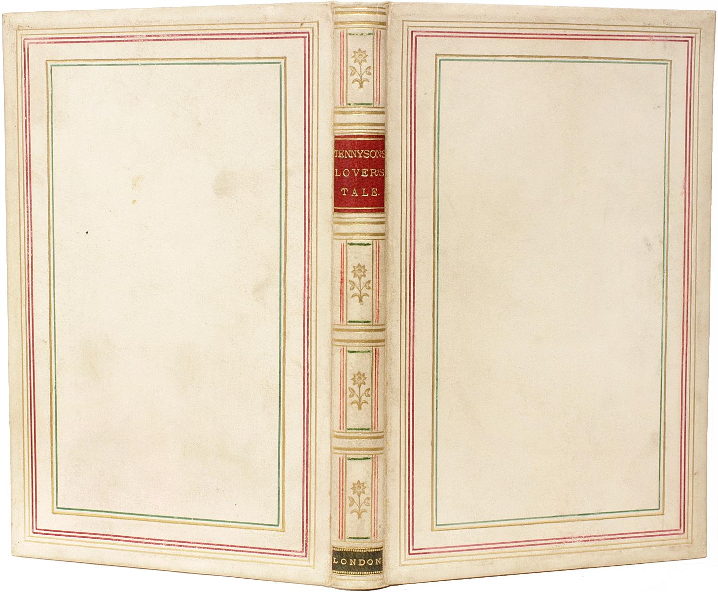 Britannique Tennyson, Alfred, The Lover's Tale, 1879, relié dans une fine reliure en vélin en vente