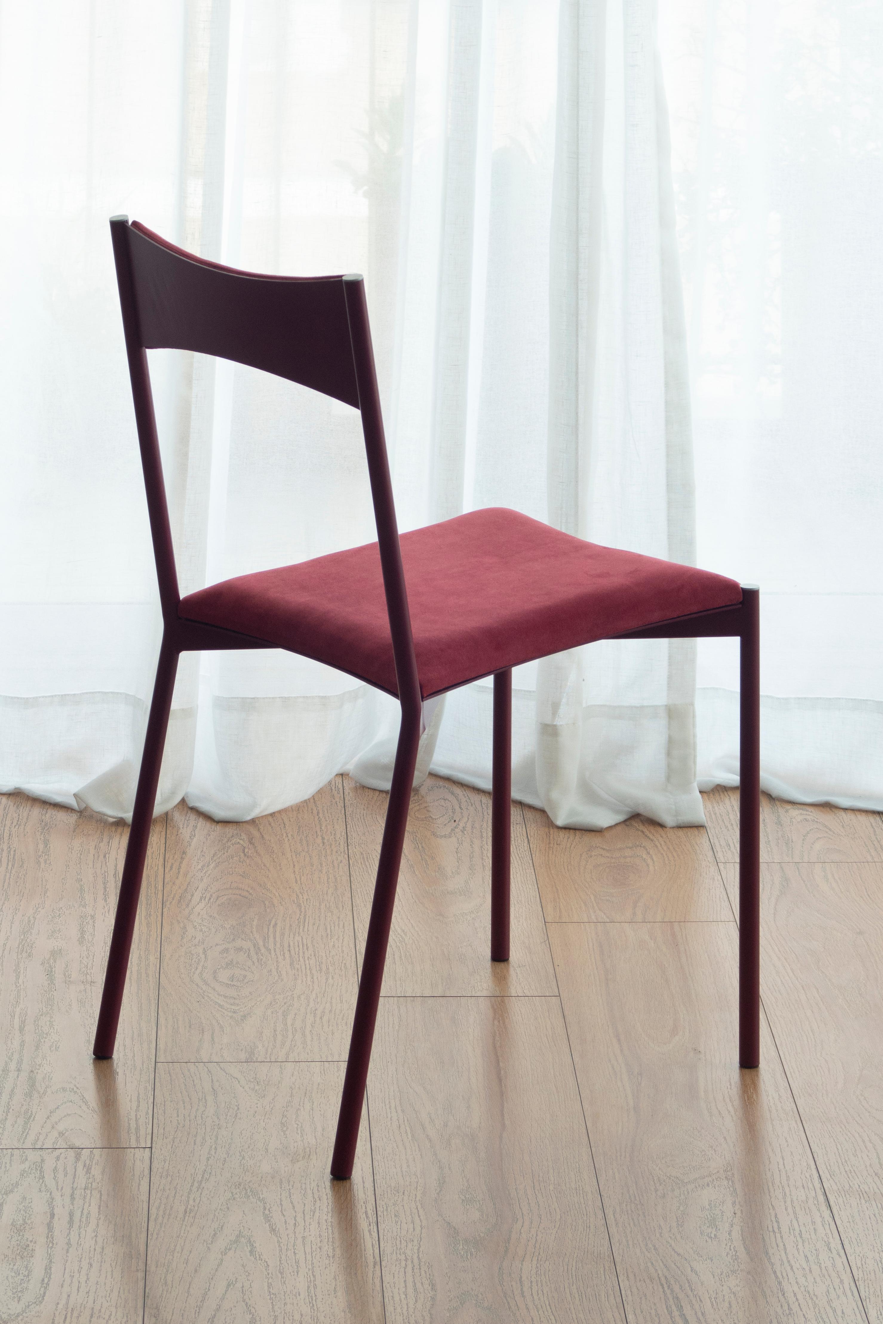Modern Tensa Chair, Merlot by Ries For Sale