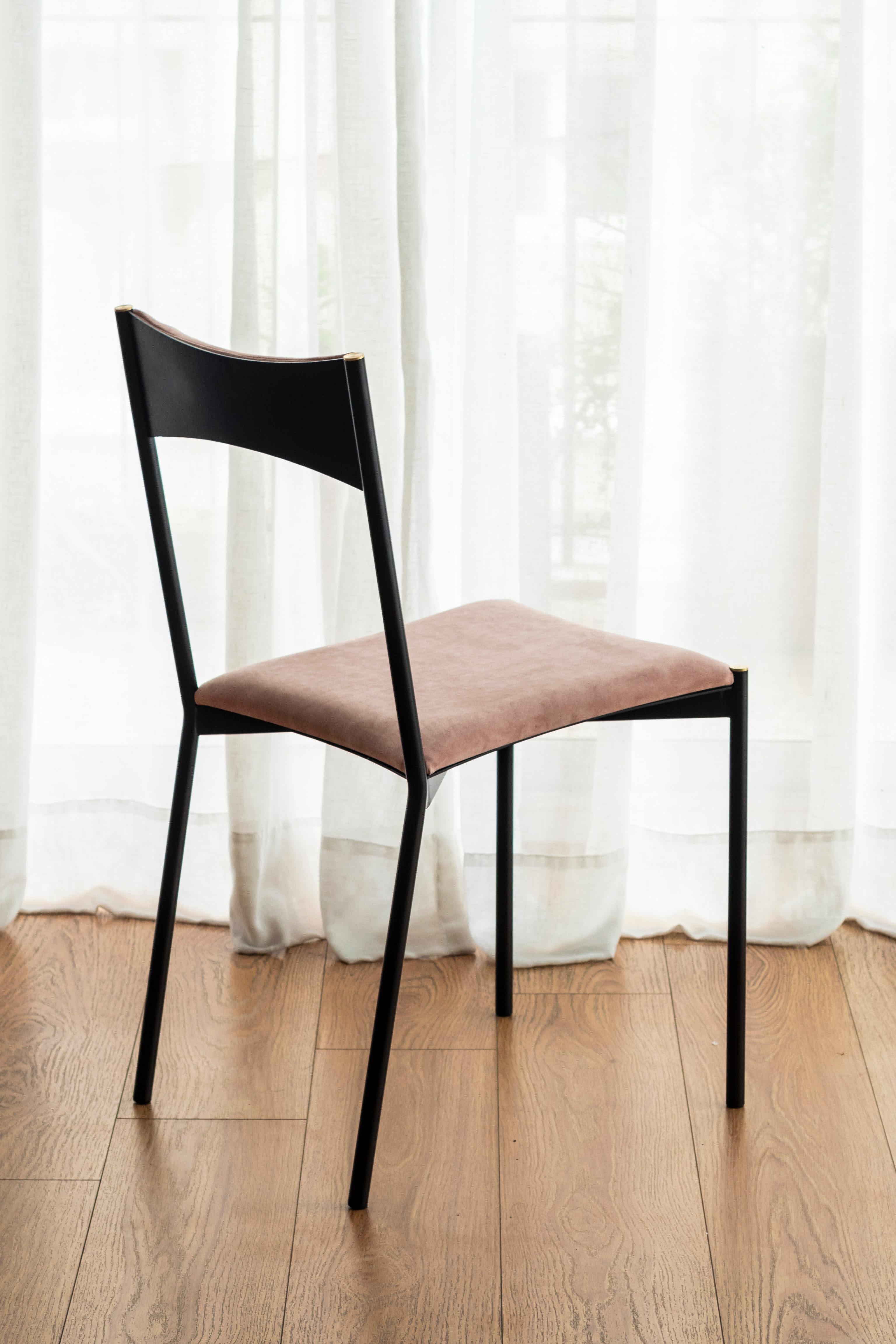 Modern Tensa Chair, Pink by Ries