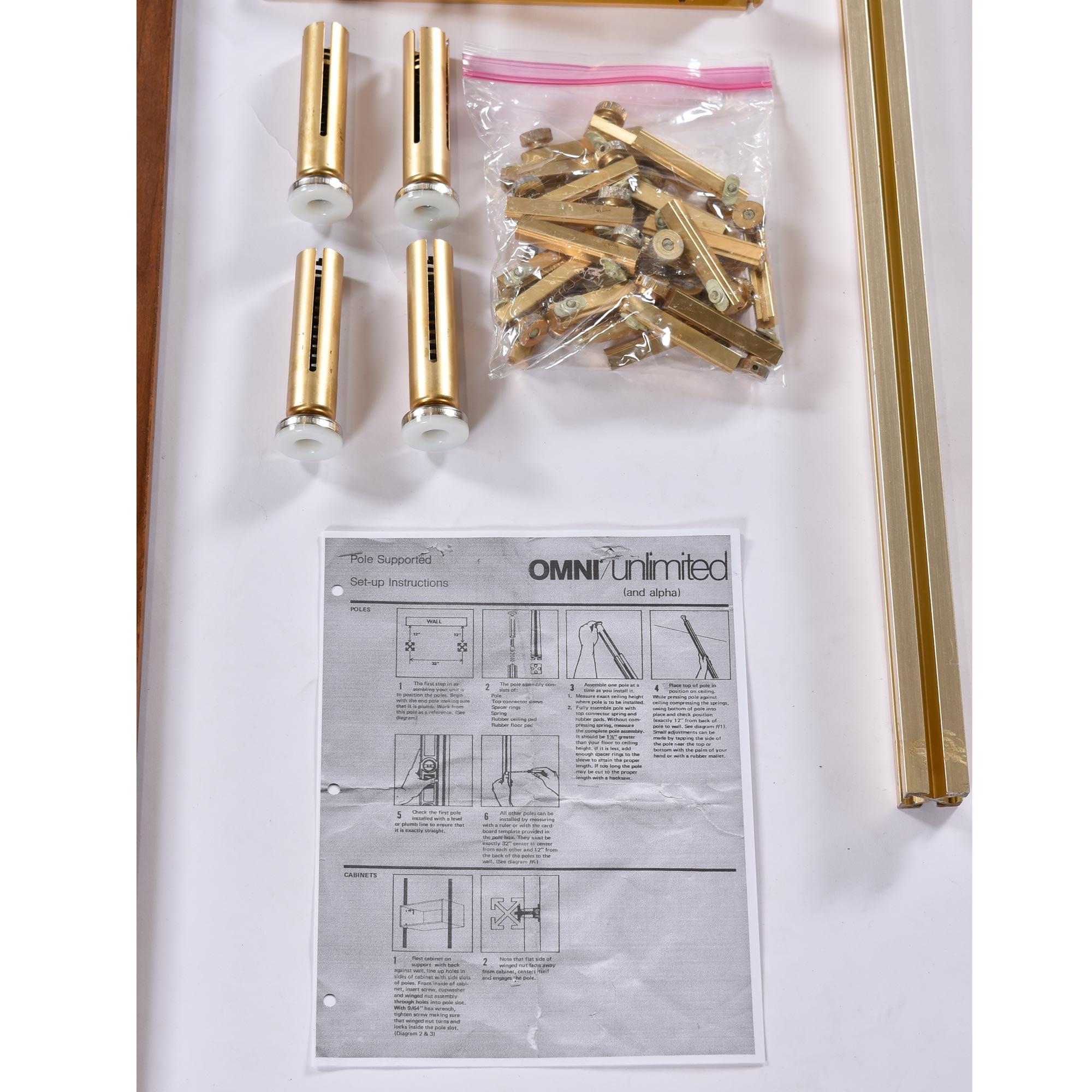 Tension Pole Freistehende Rose Gold Aluminium Omni Schrankwand von George Nelson im Angebot 3