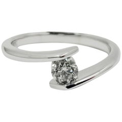 Tension Set Diamond Solitaire Engagement Ring