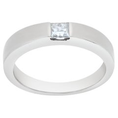 Tension Set Princess Cut Diamond Ring. 0.25 Carat Diamond