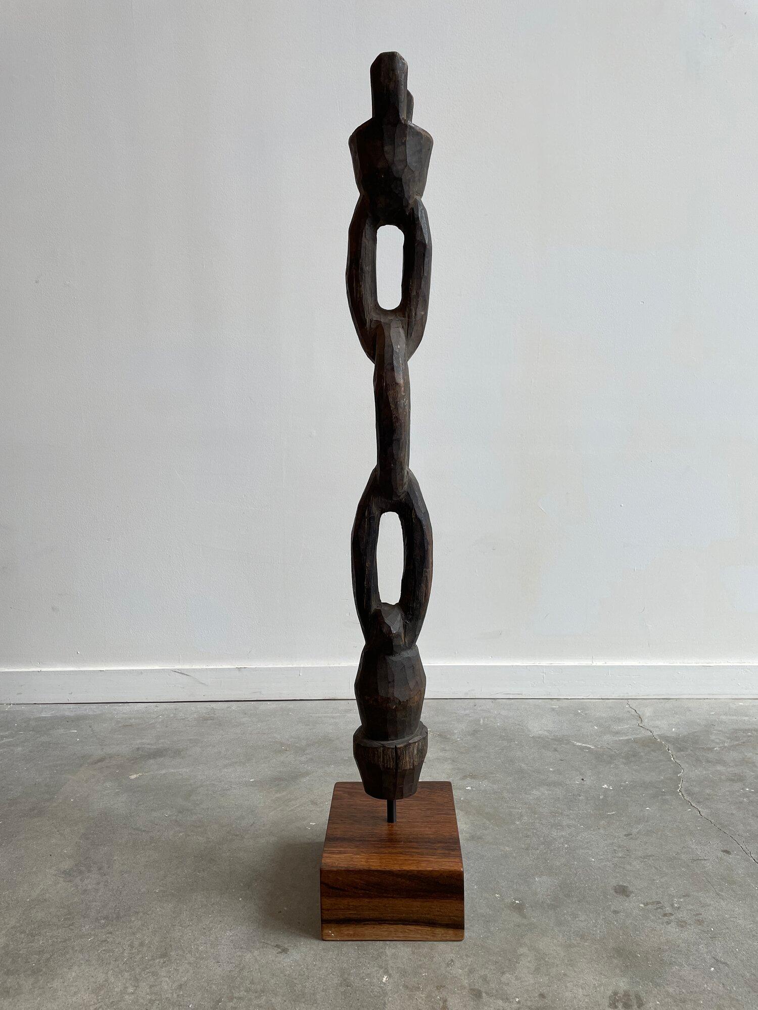 Tent Post Sculpture in Wood and Steel by Nupe Tribe of Nigeria 1