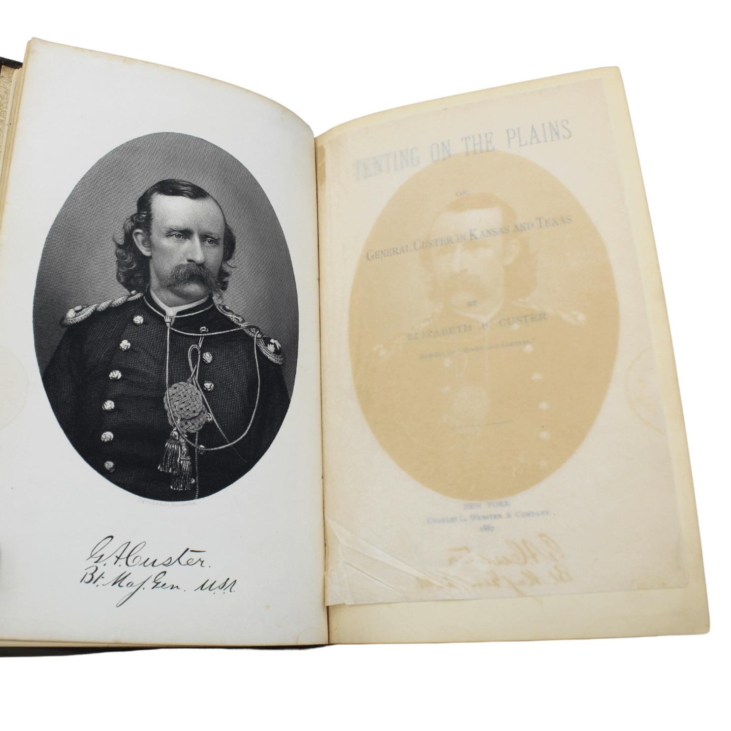 Doré Tenting on the Plains, ou General Custer au Kansas et au Texas, première édition 1887 en vente