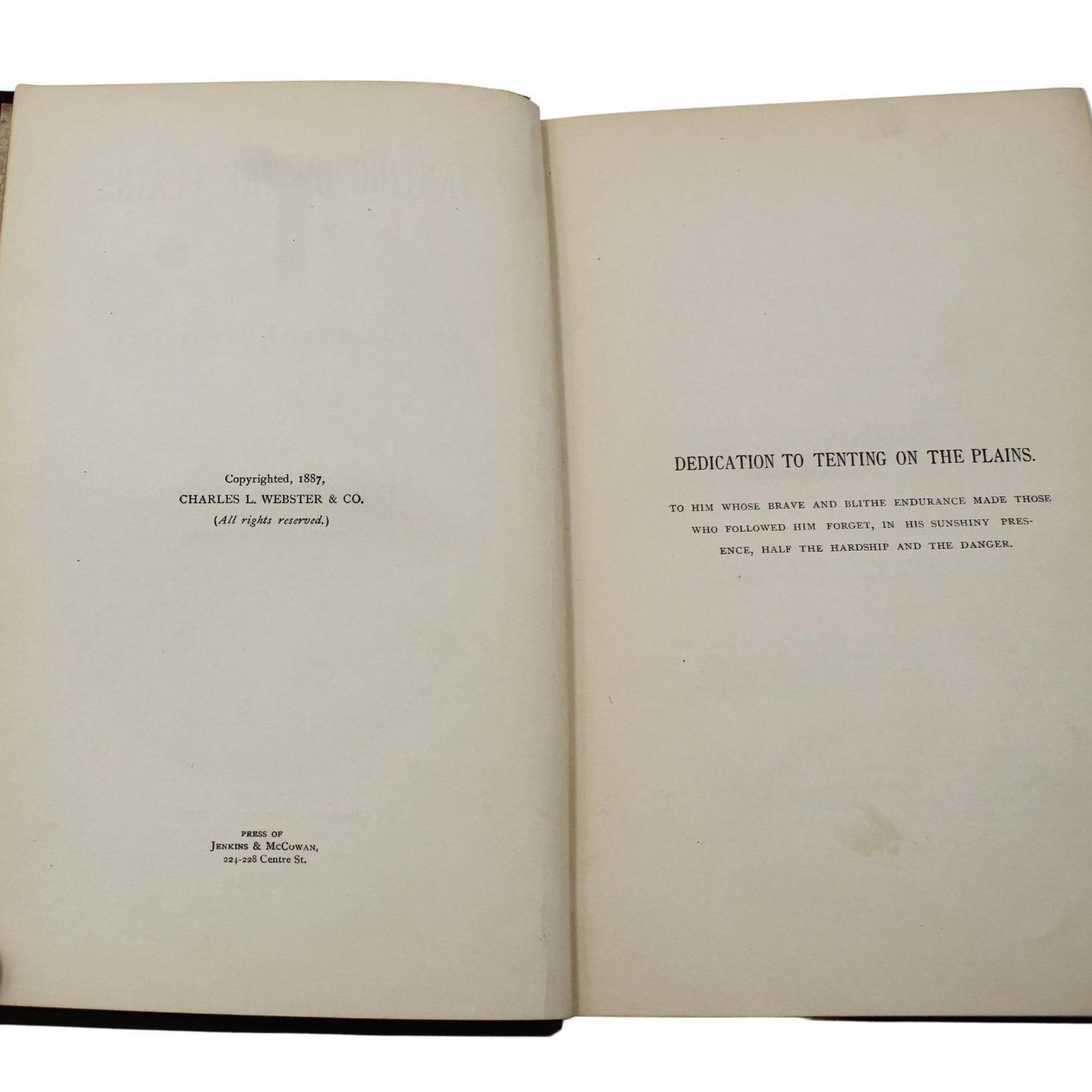 Tenting on the Plains, ou General Custer au Kansas et au Texas, première édition 1887 Bon état - En vente à Colorado Springs, CO