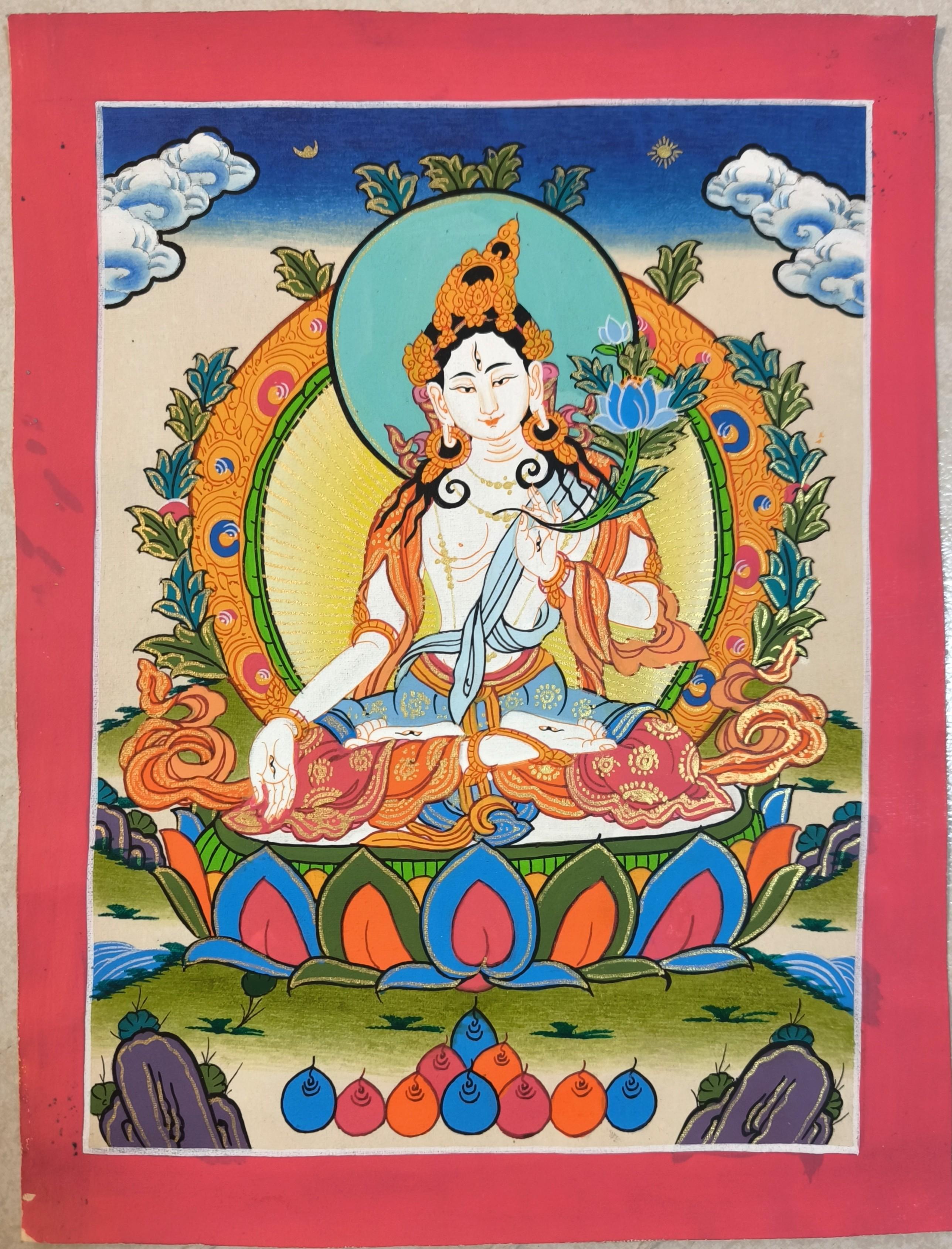 Buddha (Braun), Figurative Painting, von TENZEN THANGKA