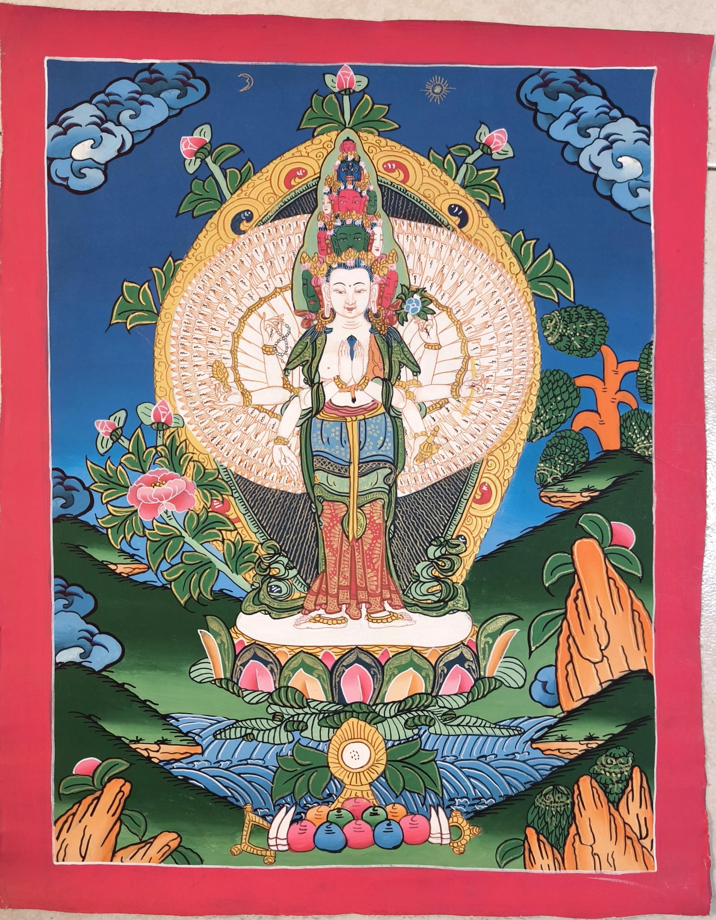 Buddha (Blau), Abstract Painting, von TENZEN THANGKA
