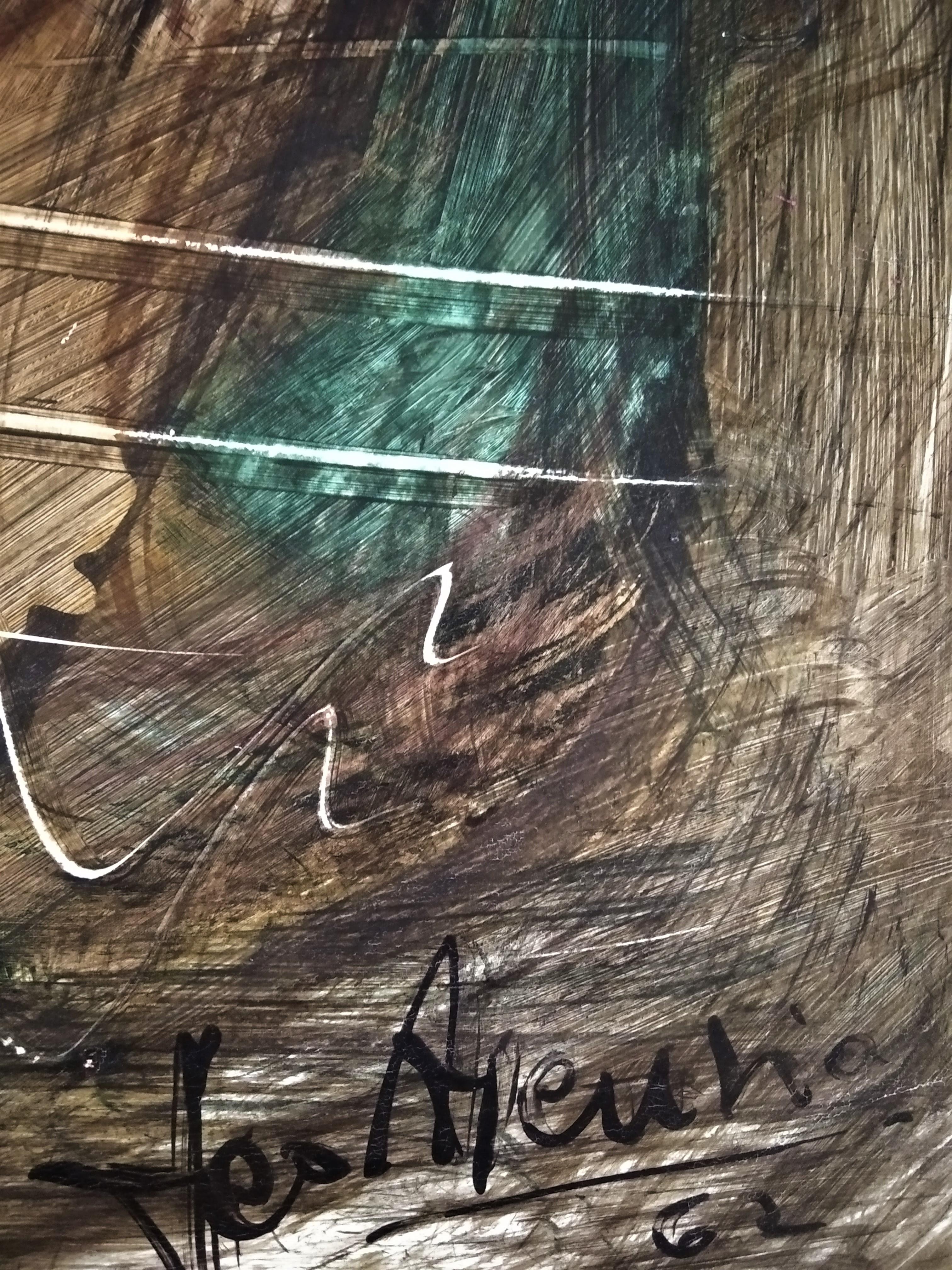 Senza titolo - Abstract Painting Nero di Teo Asensio