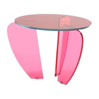 Onda Contemporary Coffee Table in Pink Metal For Sale at 1stDibs ...