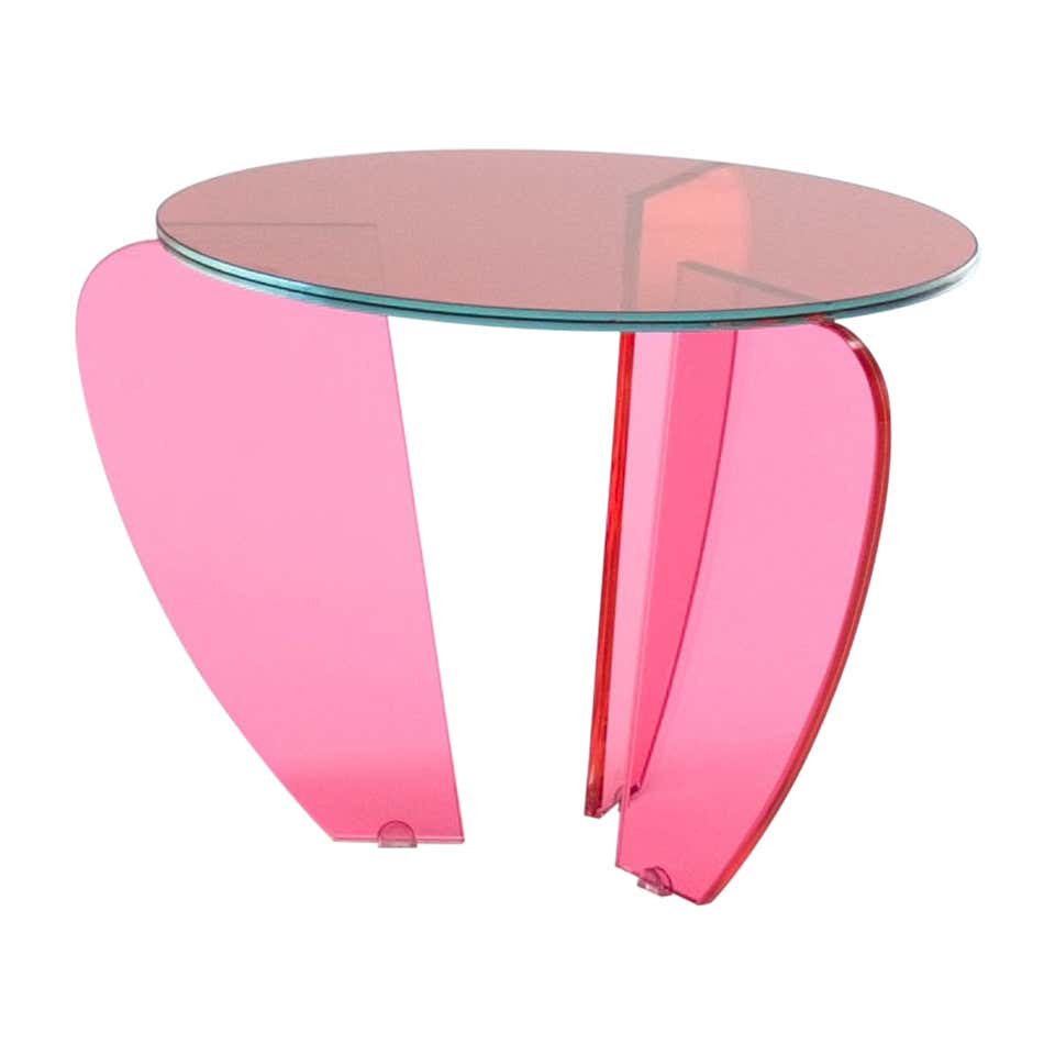 Onda Contemporary Coffee Table in Pink Metal For Sale at 1stDibs ...