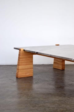 Mesa de centro "Teoca" con tapa de mármol