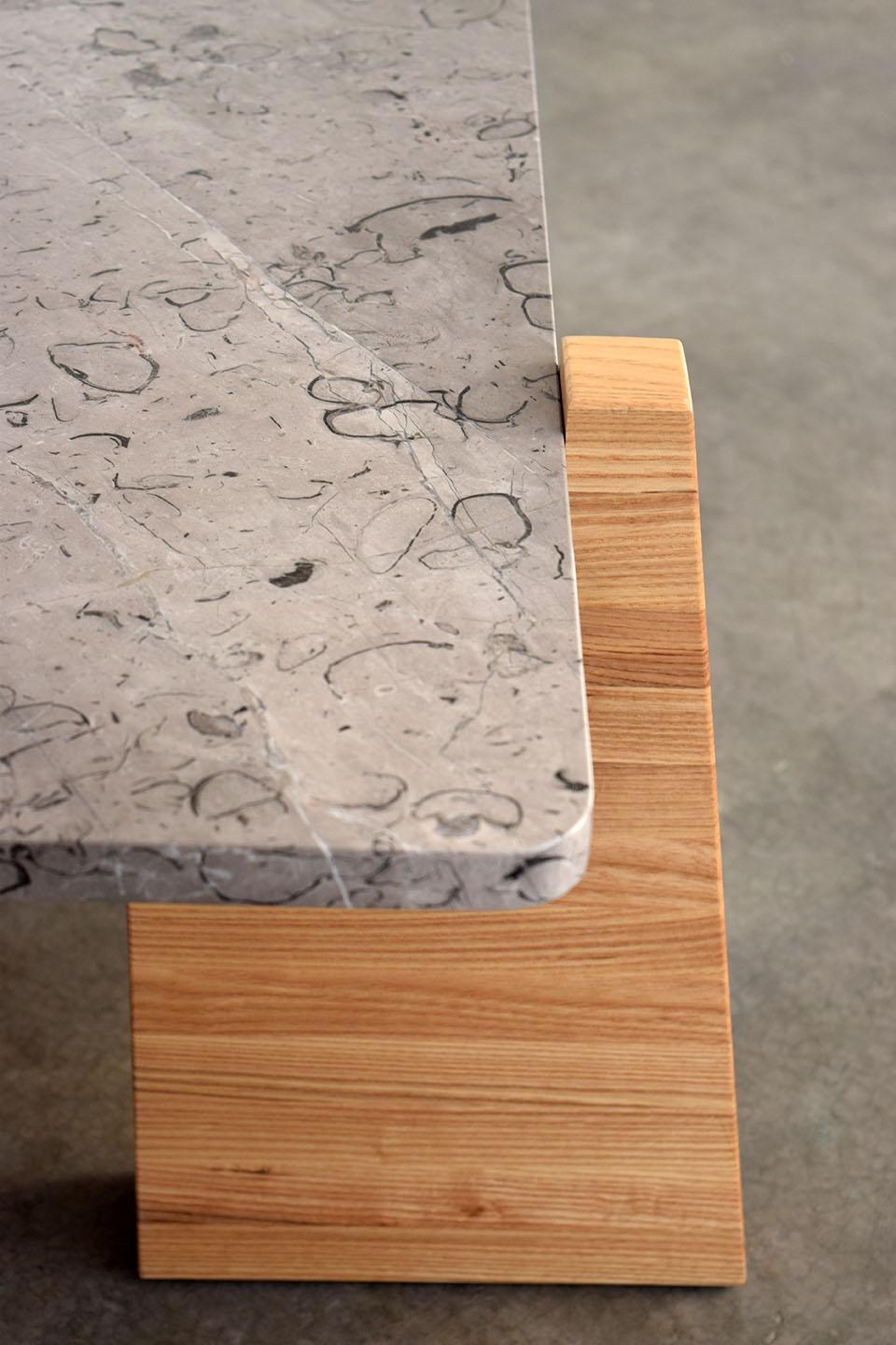 Mexicain Table basse Teoca avec plateau en marbre en vente