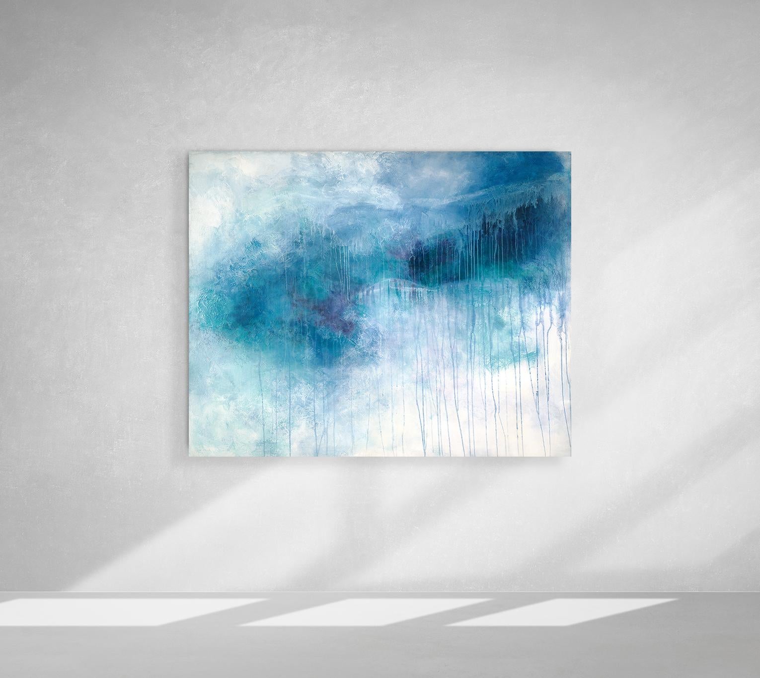'Aspen Snow' Large Contemporary Abstract Minimalist Acrylic Painting